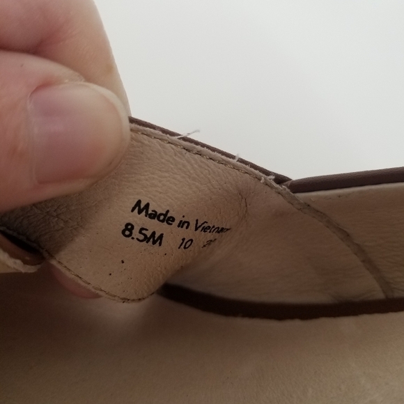 Jack Rogers Palmer Criss Cross Leather Espadrille Wedges Size 8.5M Brown - Picture 8 of 10